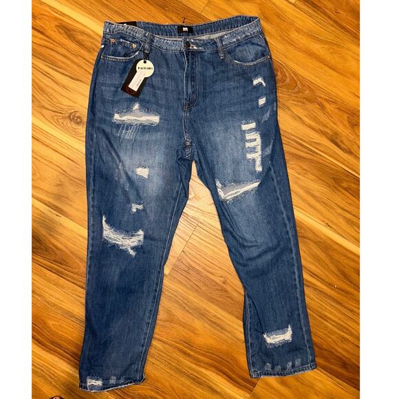 I & M Black Label high rise Tom Girl rigid Jeans 14 - Picture 1 of 7